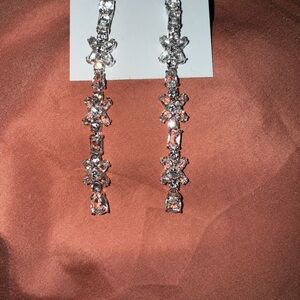 Kate Spade Silver Crystal Drop Earrings